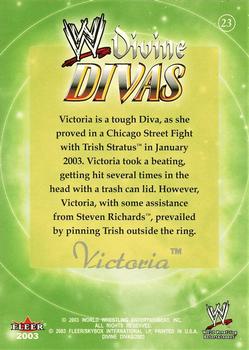 2003 Fleer WWE Divine Divas #23 Victoria Back