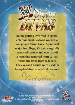 2003 Fleer WWE Divine Divas #75 Victoria Back