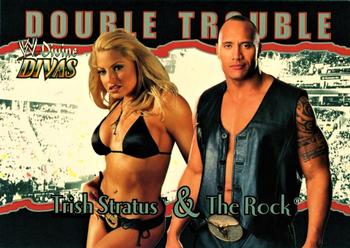 2003 Fleer WWE Divine Divas #80 Trish Stratus / The Rock Front