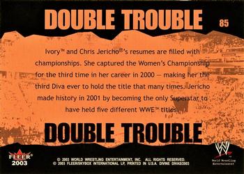 2003 Fleer WWE Divine Divas #85 Chris Jericho / Ivory Back