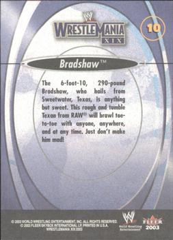 2003 Fleer WWE WrestleMania XIX #10 Bradshaw  Back