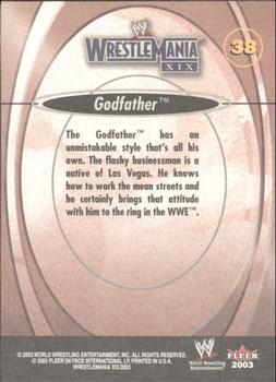 2003 Fleer WWE WrestleMania XIX #38 Godfather  Back