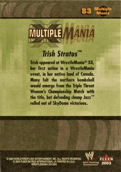 2003 Fleer WWE WrestleMania XIX #83 Trish Stratus Back