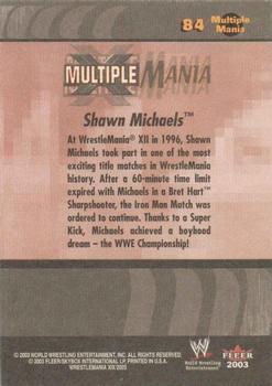 2003 Fleer WWE WrestleMania XIX #84 Shawn Michaels Back