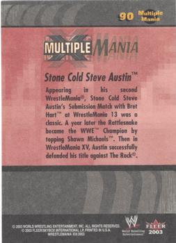2003 Fleer WWE WrestleMania XIX #90 Stone Cold Steve Austin Back