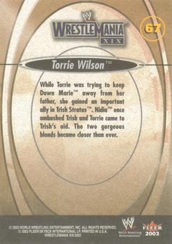 2003 Fleer WWE WrestleMania XIX #67 Torrie Wilson  Back