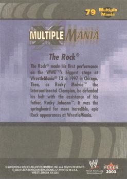 2003 Fleer WWE WrestleMania XIX #79 The Rock Back