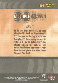 2003 Fleer WWE WrestleMania XIX #86 Lita Back