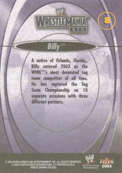 2003 Fleer WWE WrestleMania XIX #8 Billy Gunn Back