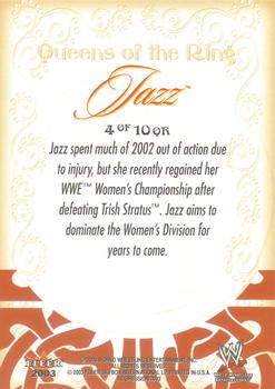 2003 Fleer WWE Aggression - Queens of the Ring #4 QR Jazz  Back