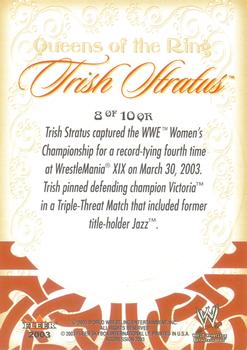 2003 Fleer WWE Aggression - Queens of the Ring #8 QR Trish Stratus  Back