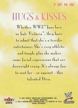 2003 Fleer WWE Divine Divas - Hugs And Kisses #8 HK Victoria Back