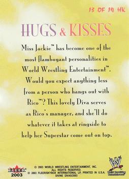 2003 Fleer WWE Divine Divas - Hugs And Kisses #13 HK Miss Jackie Back