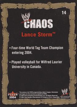 2004 Fleer WWE Chaos #14 Lance Storm  Back