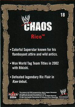 2004 Fleer WWE Chaos #18 Rico  Back