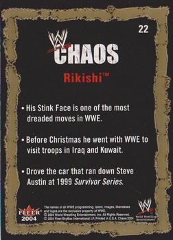 2004 Fleer WWE Chaos #22 Rikishi  Back