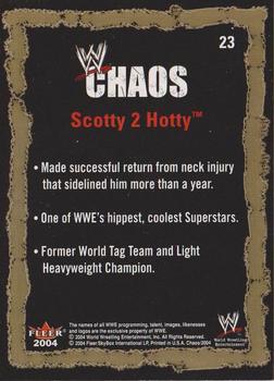 2004 Fleer WWE Chaos #23 Scotty 2 Hotty  Back