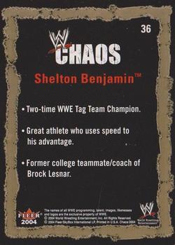 2004 Fleer WWE Chaos #36 Shelton Benjamin  Back