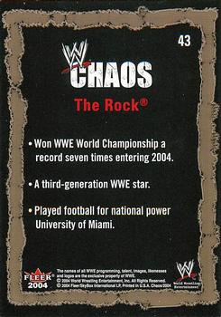 2004 Fleer WWE Chaos #43 The Rock  Back