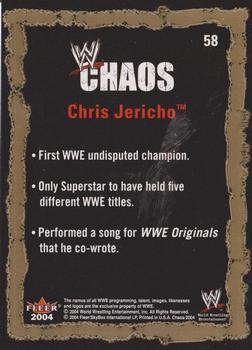 2004 Fleer WWE Chaos #58 Chris Jericho  Back