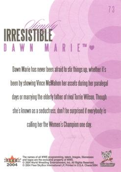 2004 Fleer WWE Chaos #73 Dawn Marie Back