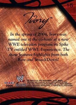 2004 Fleer WWE Divine Divas 2005 #15 Ivory Back