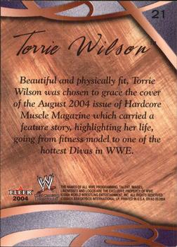 2004 Fleer WWE Divine Divas 2005 #21 Torrie Wilson Back