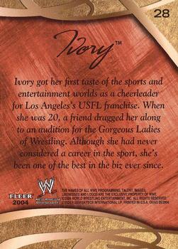 2004 Fleer WWE Divine Divas 2005 #28 Ivory Back