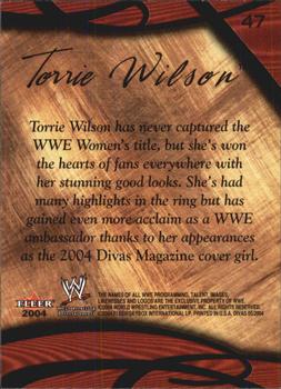 2004 Fleer WWE Divine Divas 2005 #47 Torrie Wilson Back