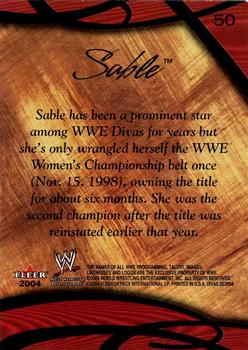 2004 Fleer WWE Divine Divas 2005 #50 Sable Back