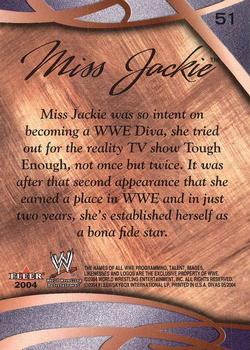 2004 Fleer WWE Divine Divas 2005 #51 Miss Jackie Back