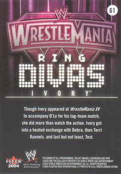 2004 Fleer WWE WrestleMania XX #61 Ivory Back