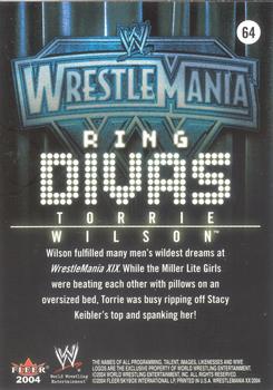 2004 Fleer WWE WrestleMania XX #64 Torrie Wilson Back