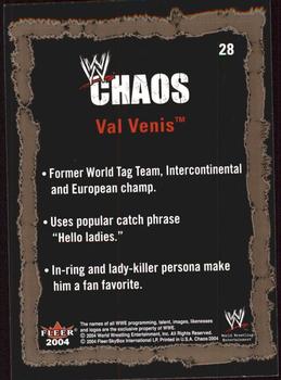 2004 Fleer WWE Chaos - Gold #28 Val Venis  Back