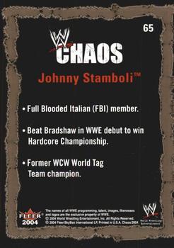 2004 Fleer WWE Chaos - Gold #65 Johnny Stamboli  Back