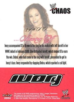 2004 Fleer WWE Chaos - Showing Off #3SO Ivory  Back