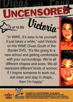 2004 Fleer WWE Divine Divas 2005 - Divas Uncensored #5 DU Victoria Back