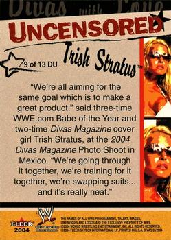 2004 Fleer WWE Divine Divas 2005 - Divas Uncensored #9 DU Trish Stratus Back