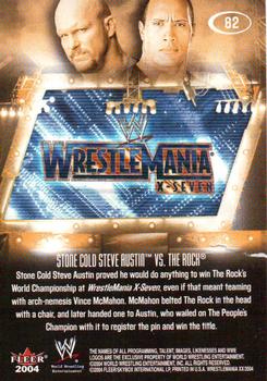 2004 Fleer WWE WrestleMania XX - Gold #82 Stone Cold Steve Austin / The Rock Back