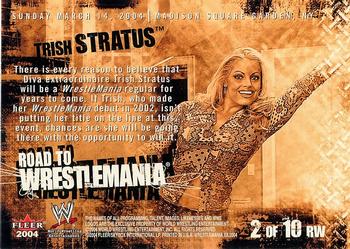 2004 Fleer WWE WrestleMania XX - Road To WrestleMania #2 Trish Stratus  Back