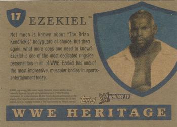 2008 Topps Heritage IV WWE #17 Ezekiel  Back
