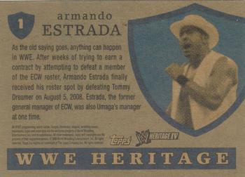 2008 Topps Heritage IV WWE #1 Armando Estrada  Back