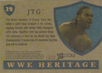 2008 Topps Heritage IV WWE #29 JTG  Back