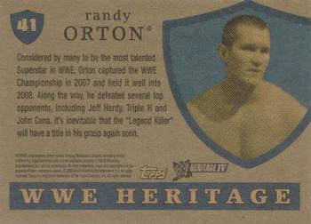 2008 Topps Heritage IV WWE #41 Randy Orton  Back