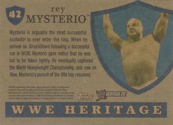 2008 Topps Heritage IV WWE #42 Rey Mysterio  Back