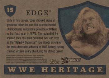 2008 Topps Heritage IV WWE #15 Edge  Back