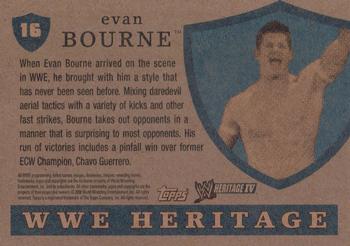 2008 Topps Heritage IV WWE #16 Evan Bourne  Back