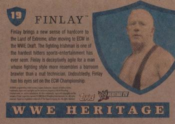 2008 Topps Heritage IV WWE #19 Finlay  Back