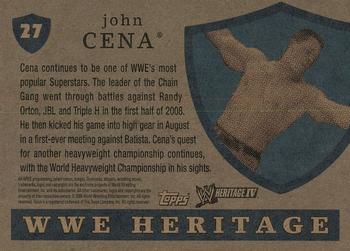 2008 Topps Heritage IV WWE #27 John Cena  Back