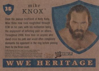 2008 Topps Heritage IV WWE #36 Mike Knox  Back